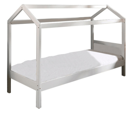 Montessori postelja beli bor Impres 207x97x165 cm
