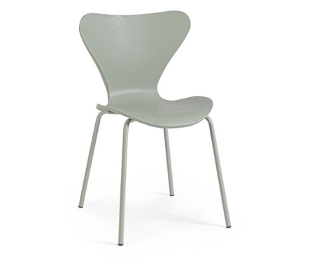 Стол със зелена поликарбонатна облегалка Tessa 50 cm x 49,5 cm x 82 h x 45,5 h