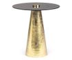 Masuta Cafea Cu Blat Neagra Picior Metal Auriu Dinpal Ø 45 Cm X 47.5 H