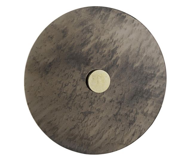 Masuta Cafea Cu Blat Neagra Picior Metal Auriu Dinpal Ø 45 Cm X 47.5 H