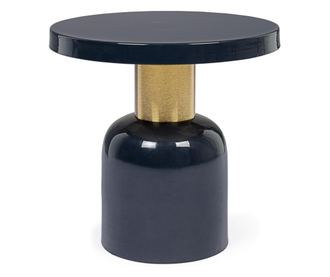 Masuta Cafea Metal Albastru Auriu Nalima Ø 41 Cm X 41 H