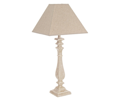 Бежова дървена декоративна лампа Elegance 12x12x52 см