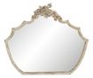 Kremowe postarzane żelazne lustro ścienne 70 cm x 4 cm x 58 cm