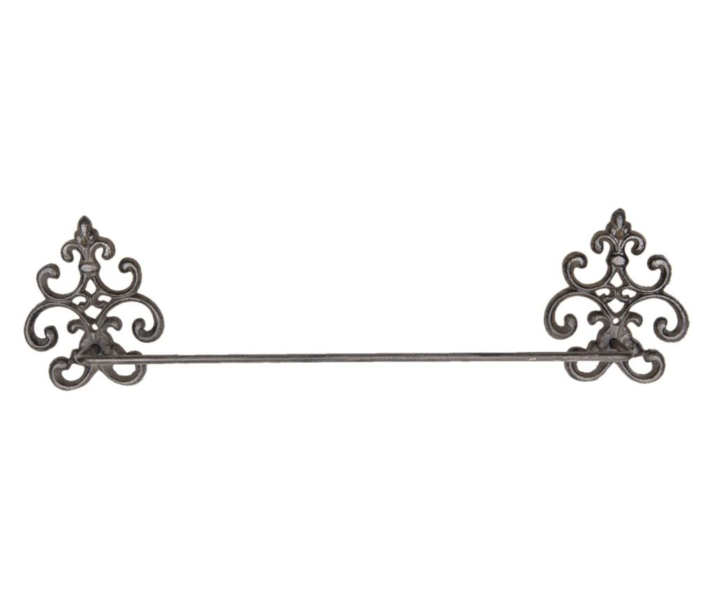 Suport fier forjat maro pentru prosoape 58 cm x 6 cm x 15 h