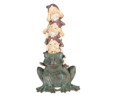 Figurine din polirasina elfi si broasca 18x16x35 cm