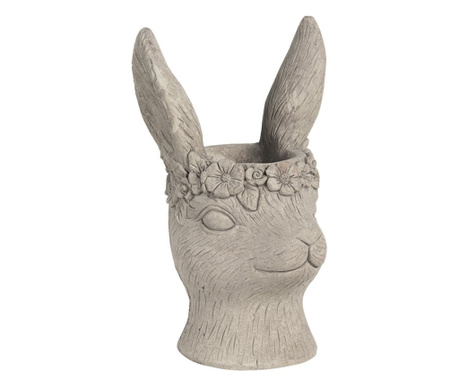 Siva keramička posuda za cvijeće model Rabbit 16x15x26 cm