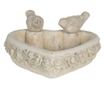 Bol hranire pasari din ceramica gri 24 cm x 24 cm x 11 h