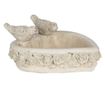 Bol hranire pasari din ceramica gri 24 cm x 24 cm x 11 h