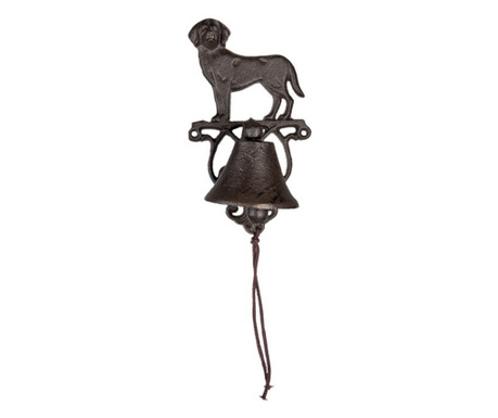 Smeđe željezno zidno zvono 14x14x25 cm