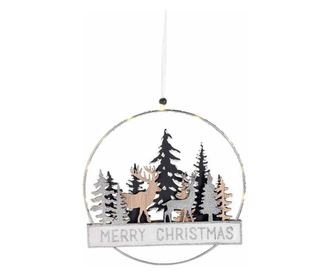 Božićni ukras s LED sobovima 24 cm