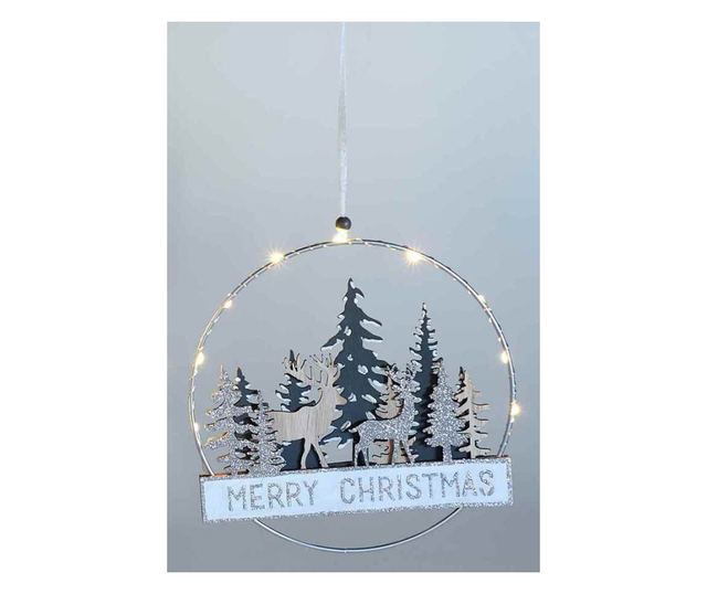 Božićni ukras s LED sobovima 24 cm