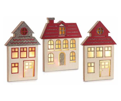 Set od 3 LED kućice 11x2,5x19 cm