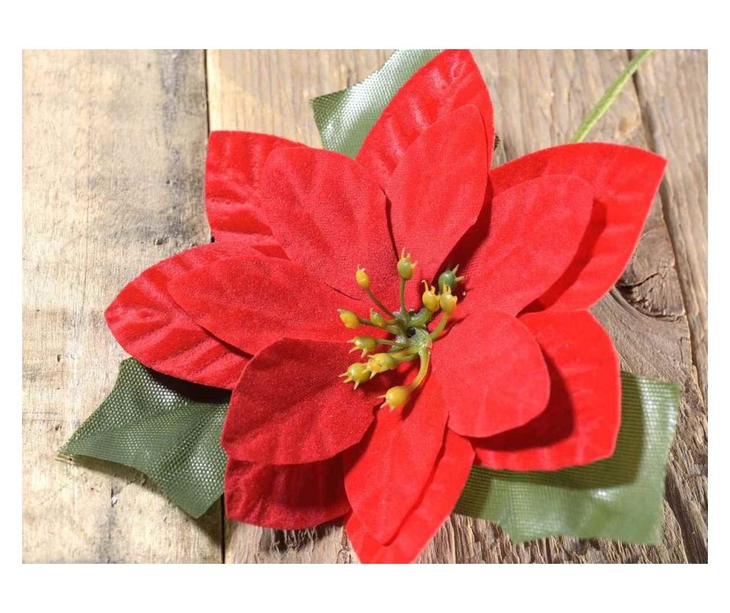 Umělá vánoční hvězda červená Ø 12 x 16 cm - 2