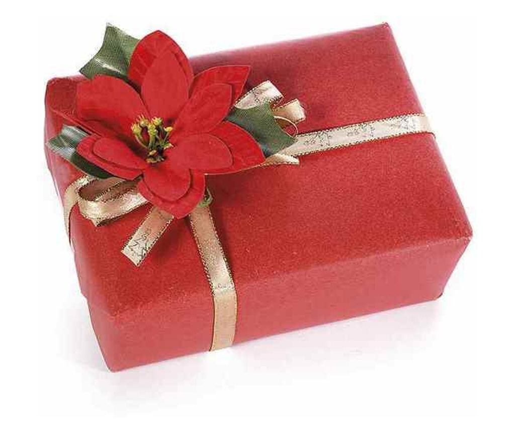 Umělá vánoční hvězda červená Ø 12 x 16 cm - 3