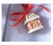 4 db Mézeskalács Ház Dísz Szett, Polyresin, 2x2x3 cm thumbnail 2