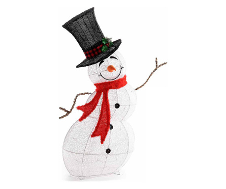 Figurica snežaka z LED diodami 84x28x120 cm