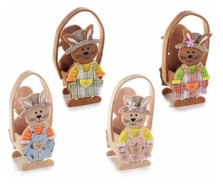 Set od 4 tekstilne torbe model Rabbit 6x6x14 cm