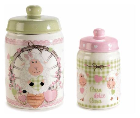 Set od 2 staklenke 11,5x19 cm, 8,5x14,5 cm