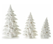 Set od 3 božićna drvca s LED-om 13,5x9x22 cm, 11,5x8x17 cm, 8,5x7x13 cm
