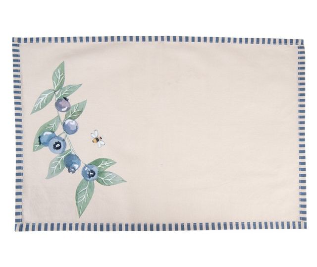 Set od 6 pamučnih držača za tanjure Blueberries 48x33 cm