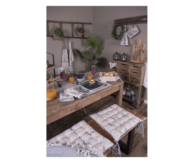 Set od 6 pamučnih držača za tanjure Blueberries 48x33 cm