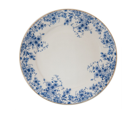 2 db kék fehér porcelán tányér készlet 26x2 cm