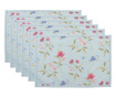 Set od 6 cvjetnih pamučnih držača za tanjure 48x33 cm