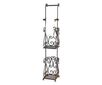 Кафяв държач за тоалетна хартия Elegance от ковано желязо 17 см x 17 см x 97 см