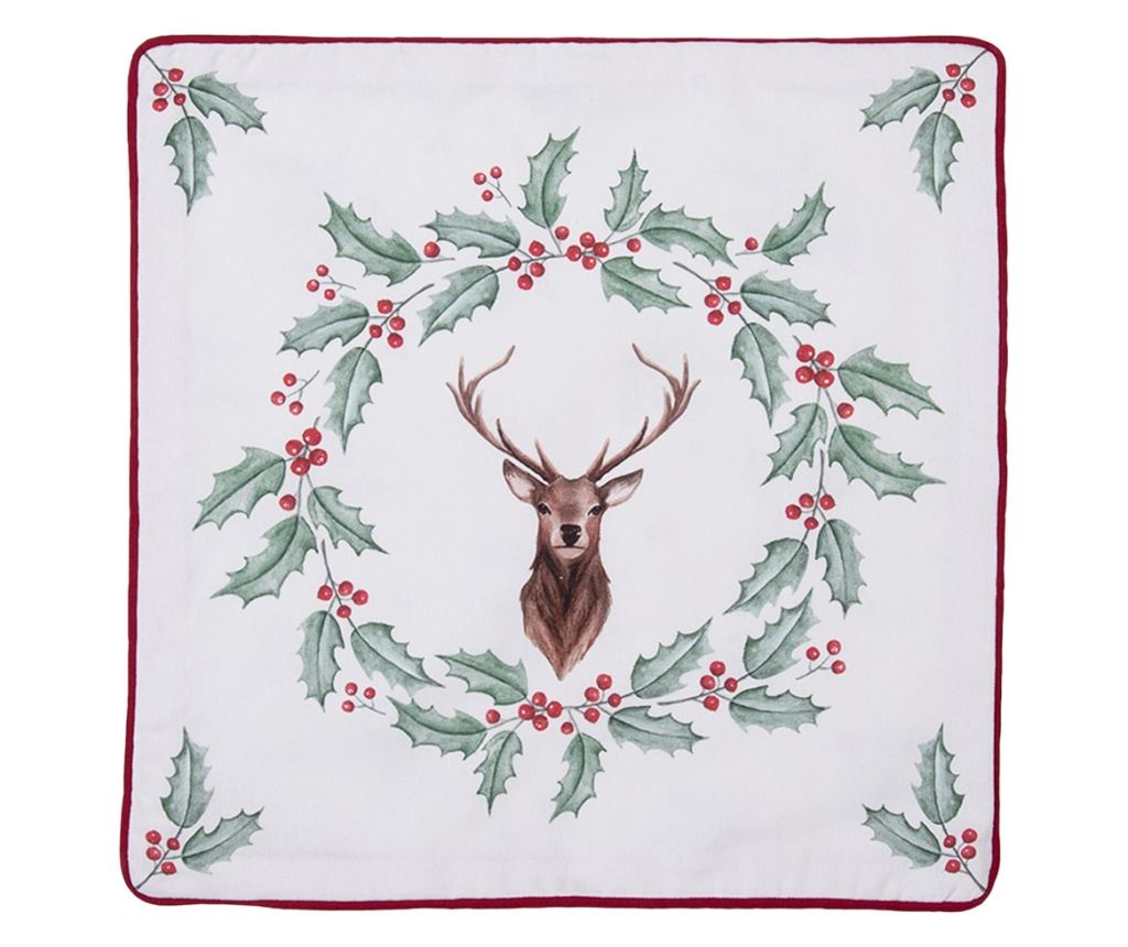 Božična prevleka za blazino Jelen Holly 40x40 cm - 3