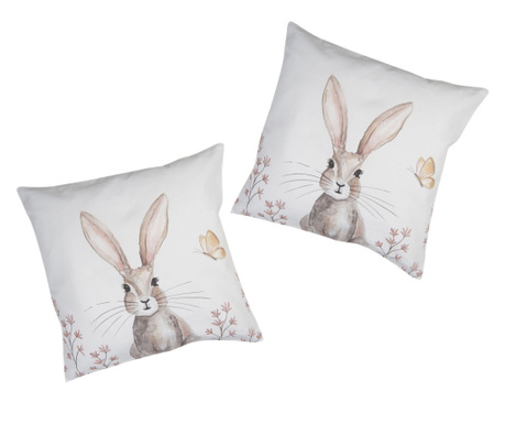 Set od 2 pamučne jastučnice model Rabbit 40x40 cm