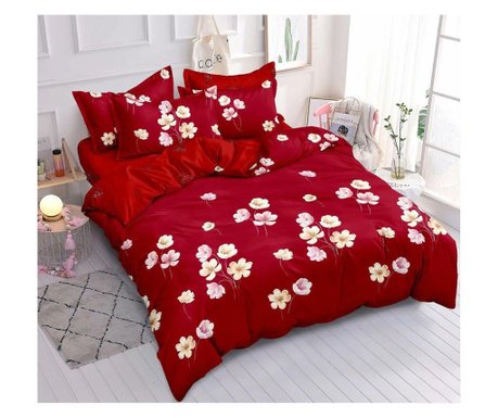 Спално бельо за един човек с 2 квадратни калъфки за възглавници Silba, мерсеризиран памук, многоцветно, 140 х 230 см Sofi