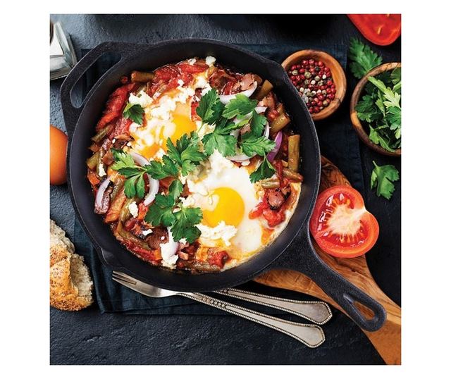 Тиган KITCHEN MASTER, Незалепващо покритие, Чугун, 41x25x5.3 см, Черен