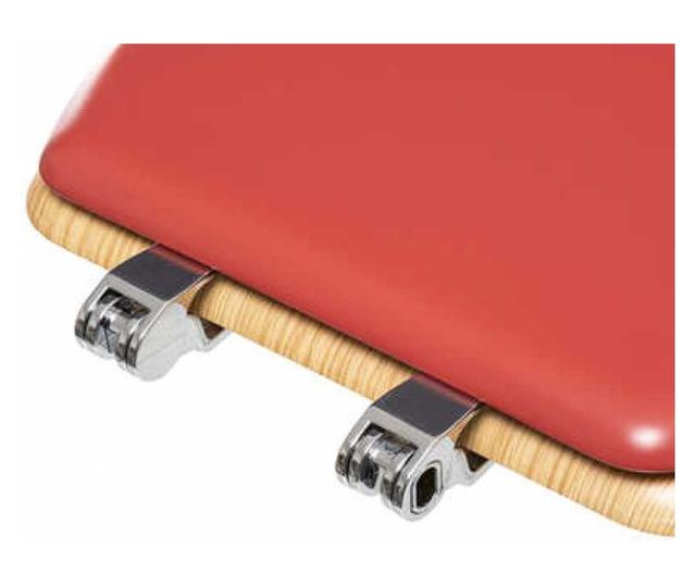 Capac toaleta MDF inchidere lenta roz ciresiu natur 36x46X5.5 cm