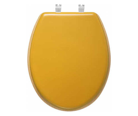 Capac toaleta MDF inchidere lenta galben natur 36x46X5.5 cm