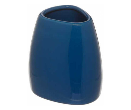 Suport ceramic periute dinti 8x7xH9.5 cm albastru
