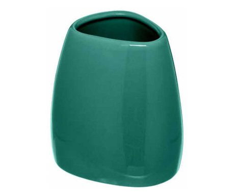 Suport ceramic periute dinti 8x7xH9.5 cm verde inchis