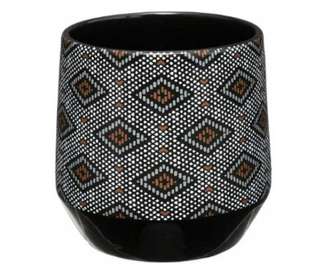Ghiveci ceramica 13.7x13.5 cm - Negru