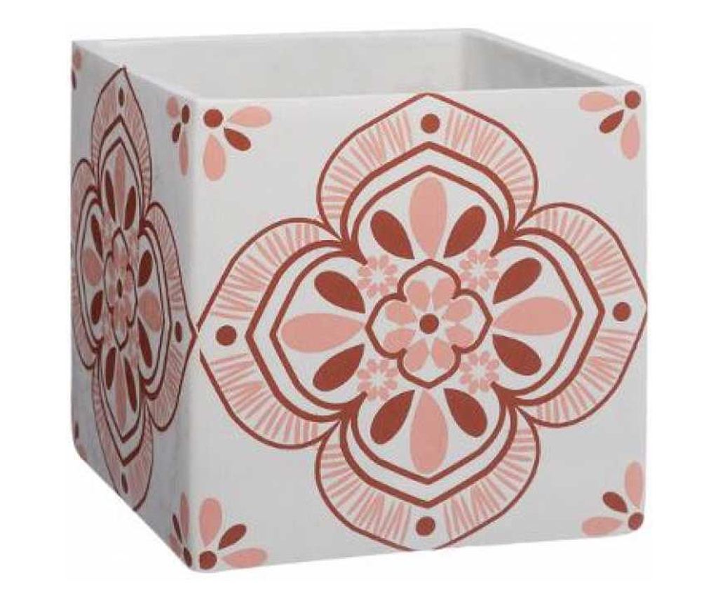 1 set 3 ghivece patrate din cermica max 14x14,5x13,7 cm - Floare - 3