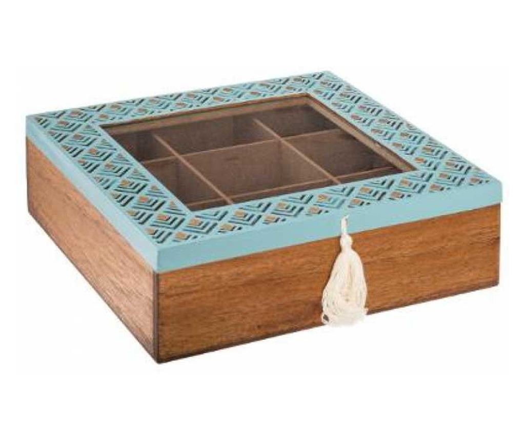 Cutie ceai 9 compartimente 24x24x7.5 cm - - 2