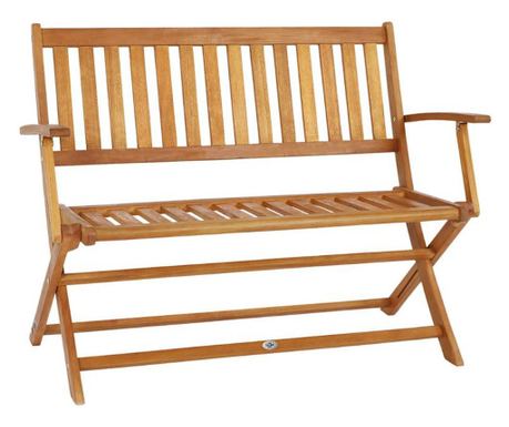 Casaria tömör eukaliptuszfa kerti pad, 120 cm