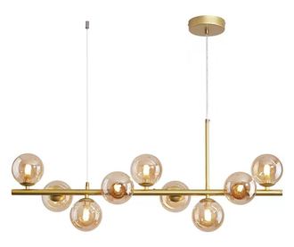 Lustra Tip Pendul RFAN, Model 8321/9, Cu 9 Abajururi, 9 x E27, Auriu