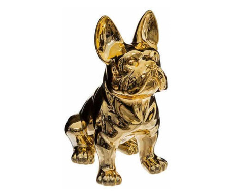 Decoratiune caine french bulldog auriu h22