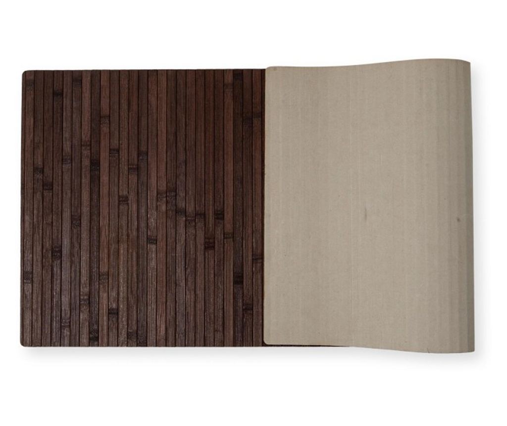 Covor dreptunghiular, din bambus si cauciuc, 50 x 80 cm, Grunberg BM026/MARO (maro) - 3
