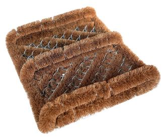 Covoras intrare, tip perie din fibre cocos si fir metalic, dreptunghiular, 30 x 35 cm, Grunberg IDM40618