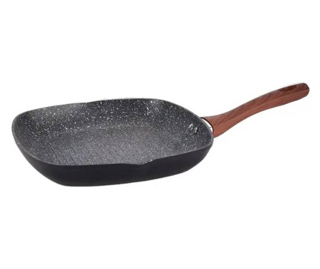 Tigaie grill HotChef, cu strat de ceramica, 28cm