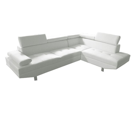 Десен ъглов диван - бял цвят