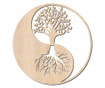 Yin-yang zidna dekoracija sa Drvetom života, krug, 60x60cm