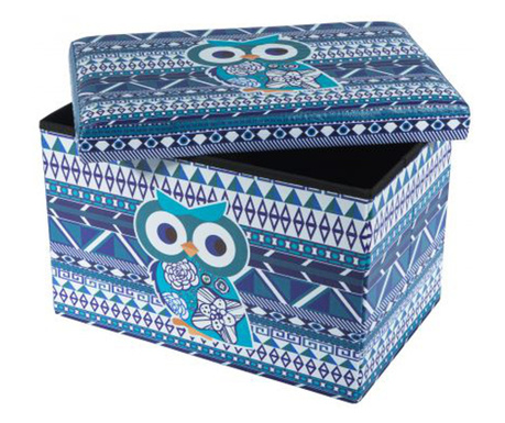 Taburet Design Blue Owl, multicolor, 48x32x31.5 cm