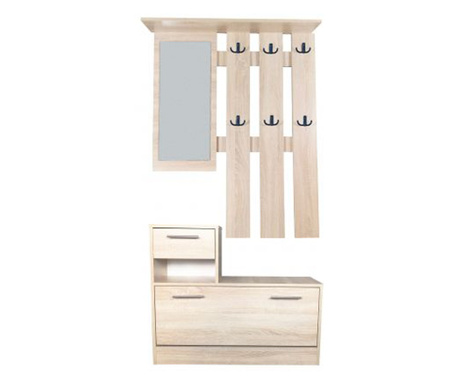 Set mobilier hol Filio, stejar, 90x22x116 cm