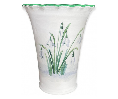 Vaza ceramica cu ghiocei, 20 cm